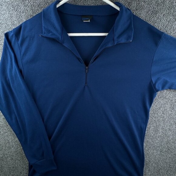Patagonia Capilene Pullover Base Layer Sweatshirt 1/4 Zip Blue Lightweight USA - Picture 1 of 16